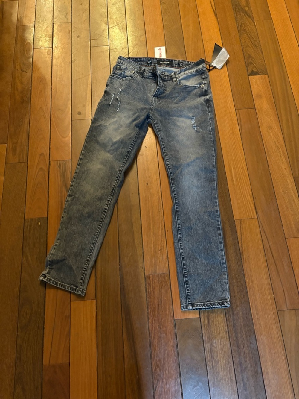 Men's Slim Fit Washed GREY Jeans NWT SZ 30